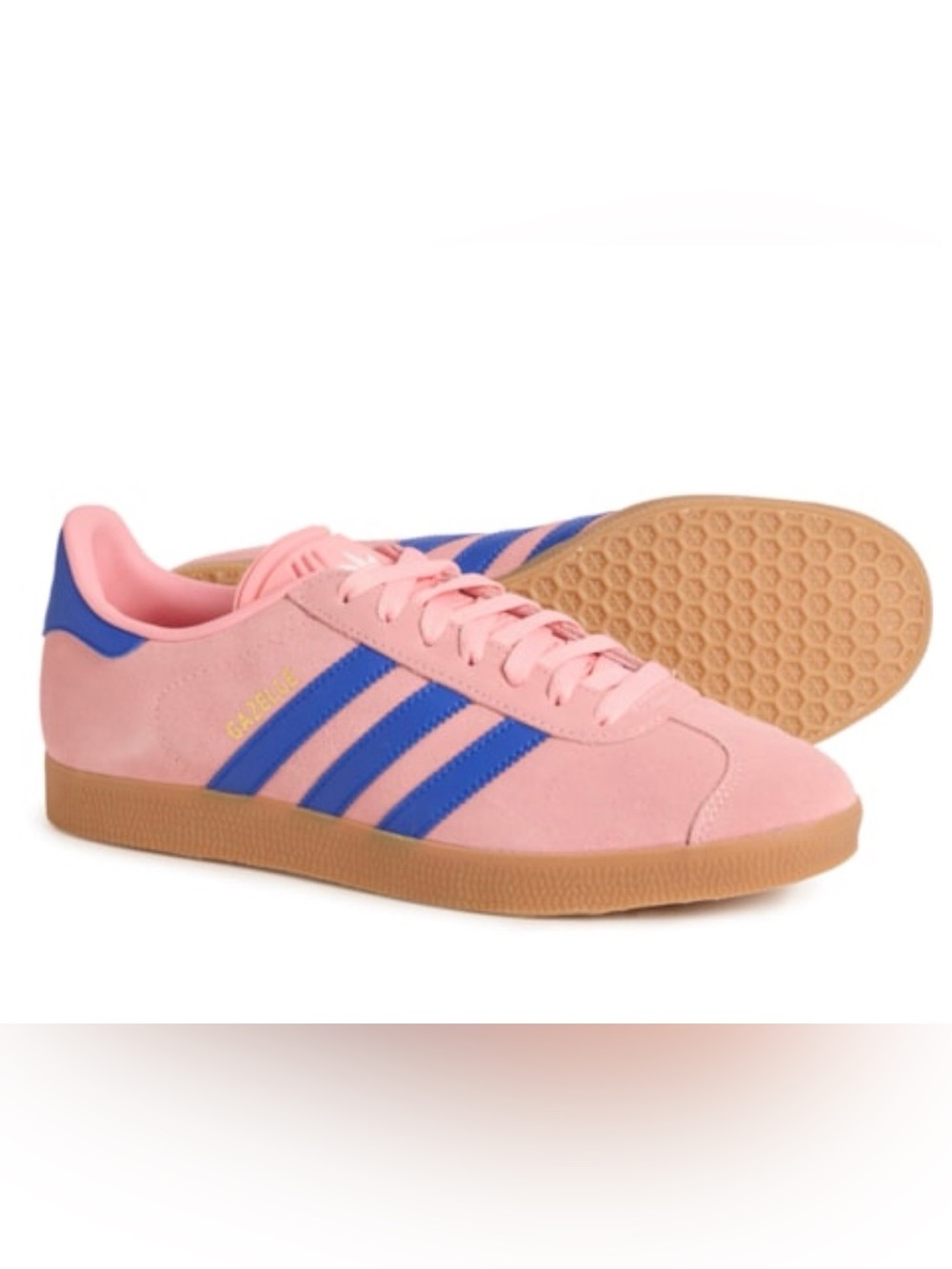 Adidas Kids Gazelle Pink & Blue Suede Sneakers